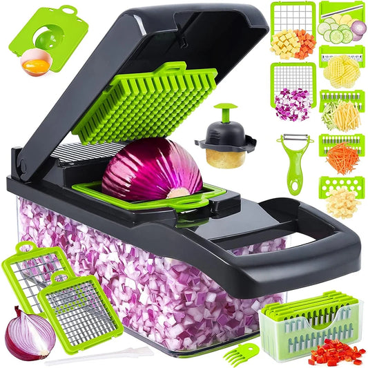 A multifunctional vegetable slicer like no other Slicer for onions, potatoes, radishes, carrots, cucumbers, tomatoes, in short it will cut anything you want it to cut
